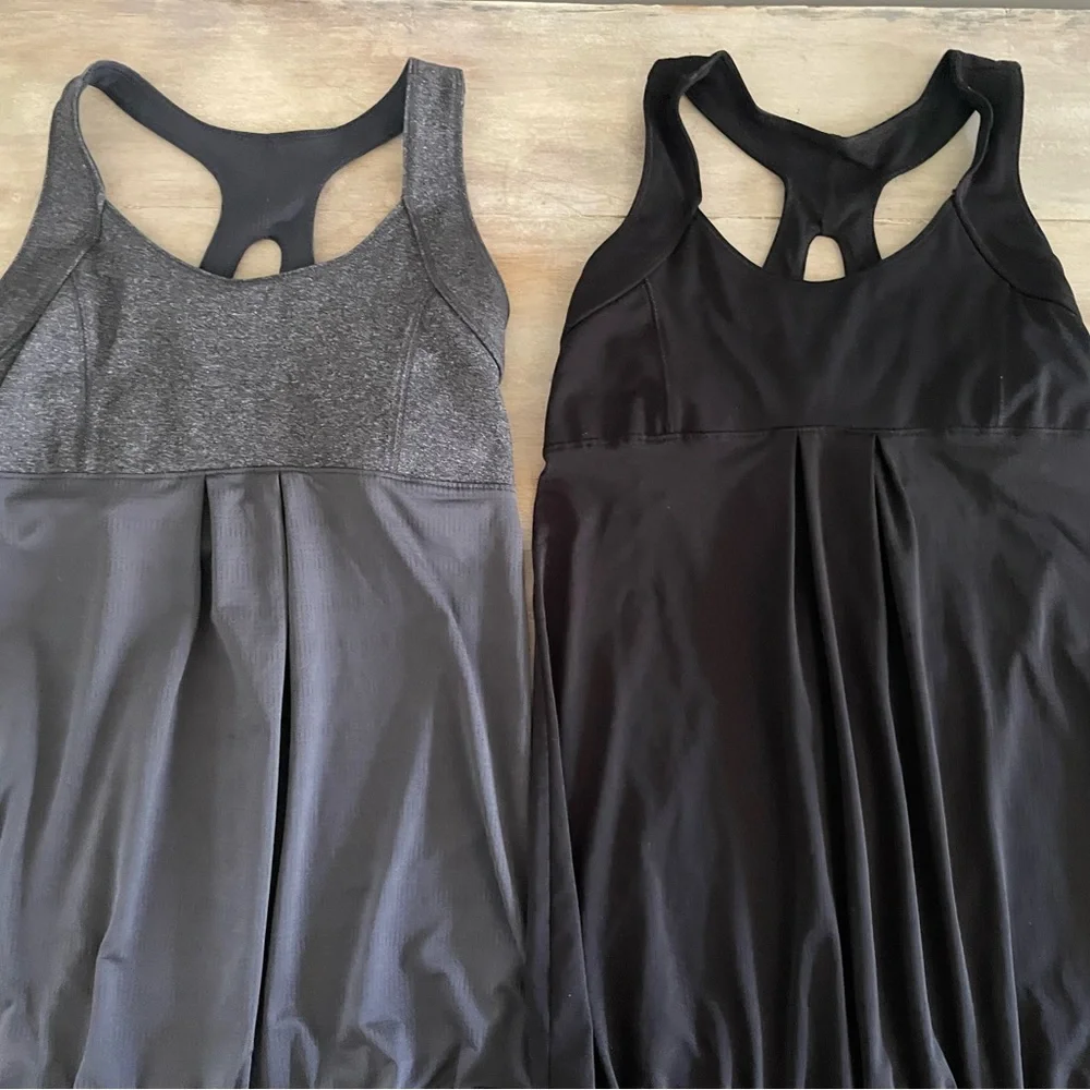 Old Navy ACTIVE Tank Top Duo - Charcoal Grey & Black